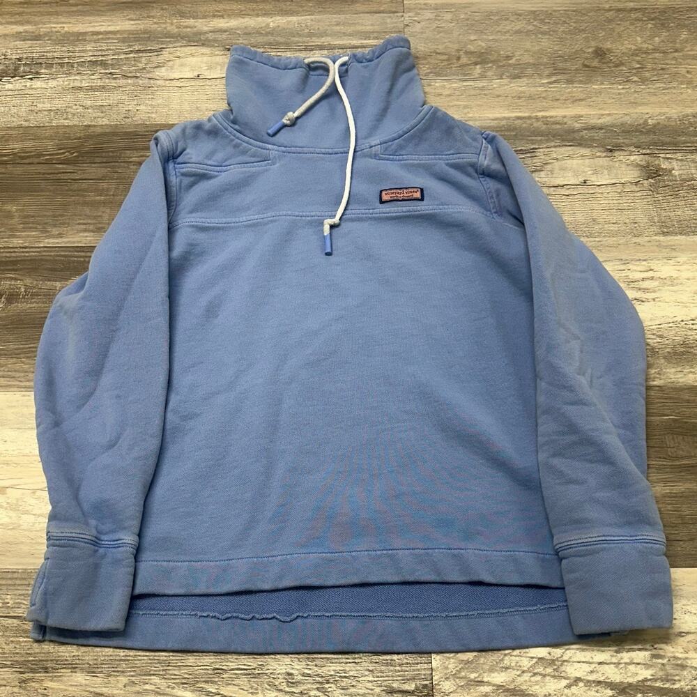 Vineyard Vines Marthas Vineyard Blue‎ Womens XS Funnel Neck Pullover Sweatshirt
